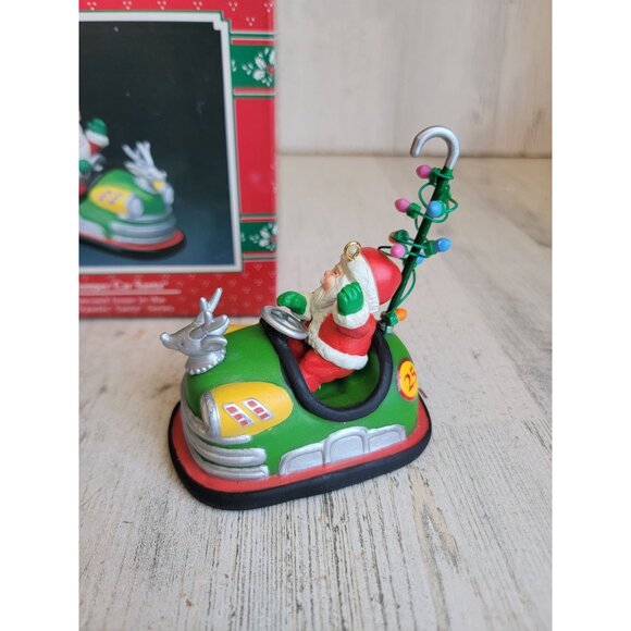 Enesco bumper car Santa traveling series vintage ornament Xmas - Picture 4 of 8